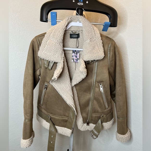 Cider Jackets & Coats Shearling Moto Jacket Poshmark